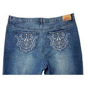 Vintage Brooklyn Xpress Embroidered Jeans Size 46 Baggy Y2K Hip Hop Denim 46x32
